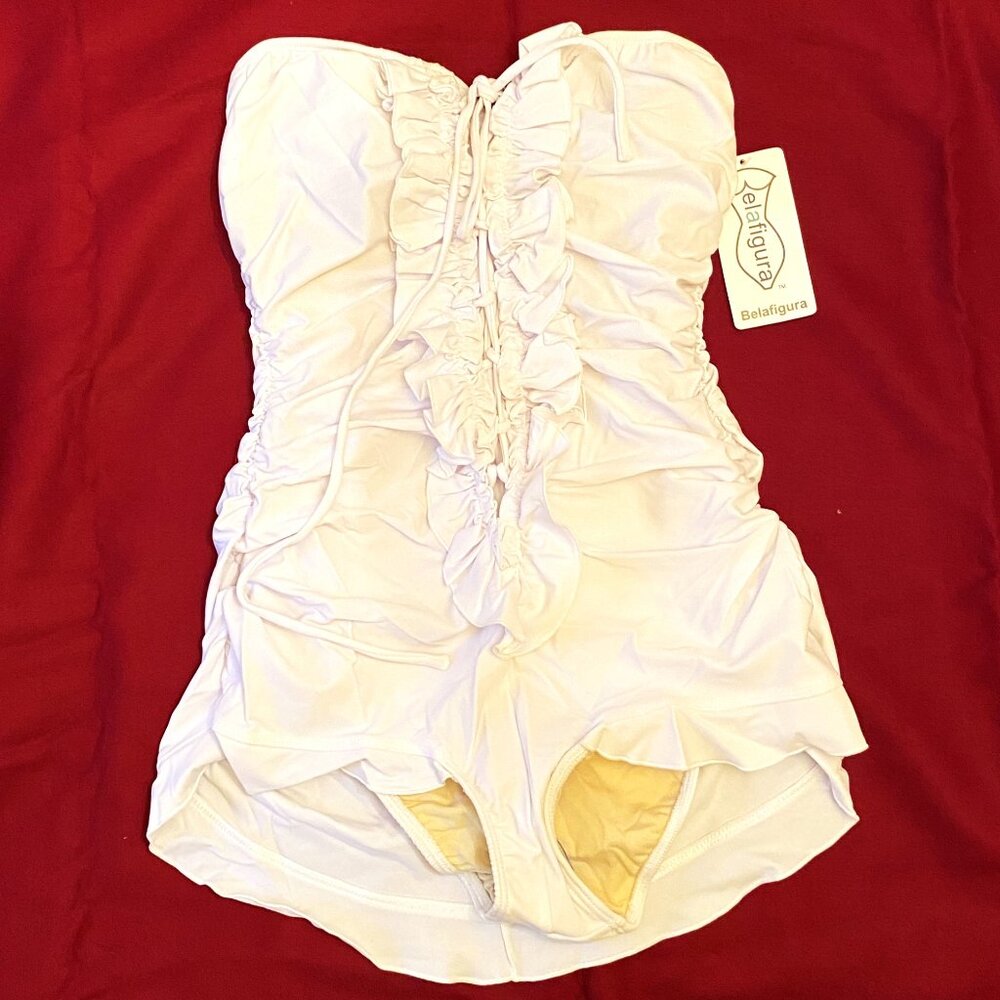 Belafigura White Strapless Swimwear
